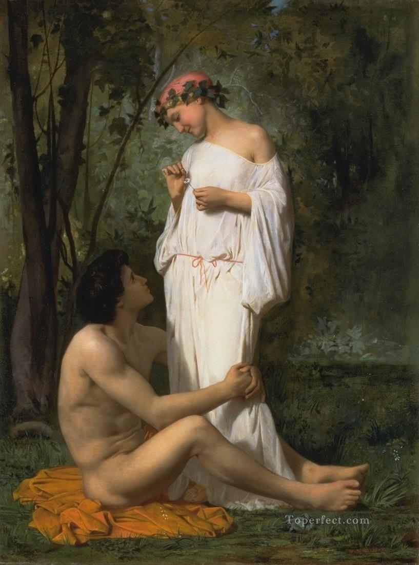 Idylle 1851 William Adolphe Bouguereau desnudo Pintura al óleo